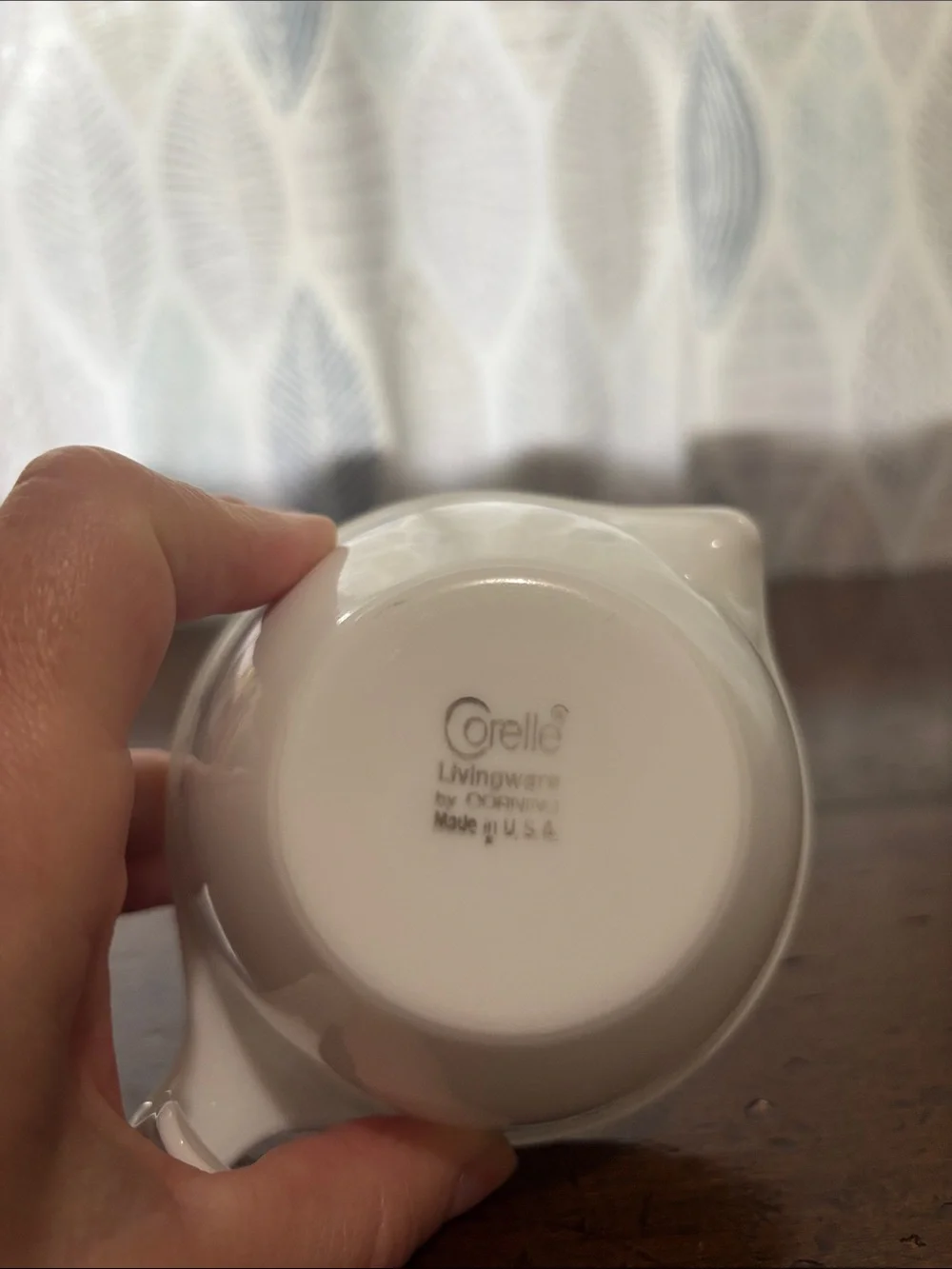 Corelle Snowflake Blue Creamer by Corning